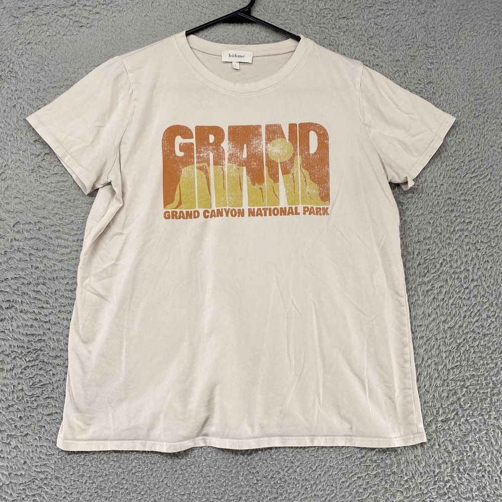 Bohme Grand Canyon T-Shirt Womens Large National Park Graphic‎ Tee Retro Boxy